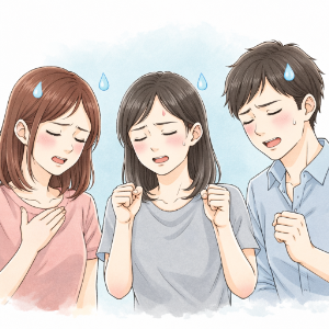 同感する人々のイラスト