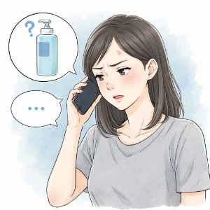 相談する女性のイラスト