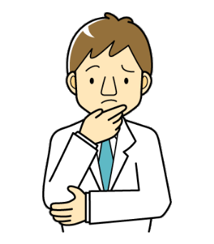 頭皮の臭いの原因を解説する医師のイラスト