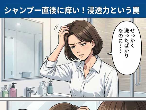シャンプー直後に痒い、浸透力という罠