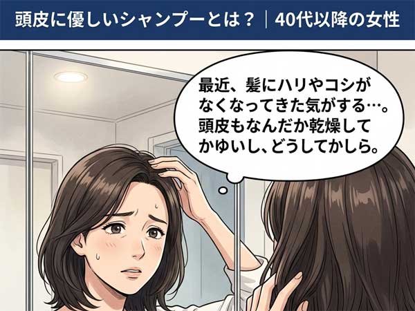頭皮に優しいシャンプーとは？｜４０代以降の女性