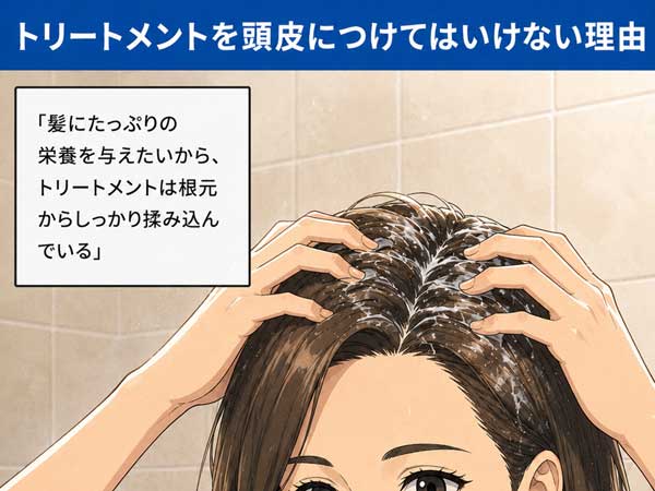 トリートメントを頭皮につけてはいけない理由