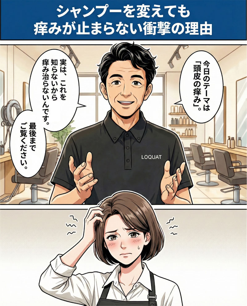 敏感肌の専門科が、今日の漫画のテーマを説明する場面１