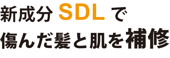 新成分ＳＤＬで傷んだ髪と肌を補修