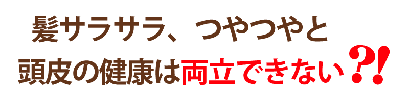 髪サラサラ、つやつやと頭皮の健康は両立できない？！